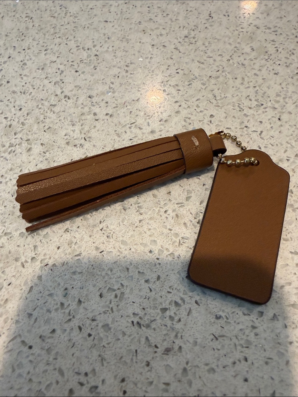 Coach Brown Leather Tassel with Tag - Picture 6 of 6